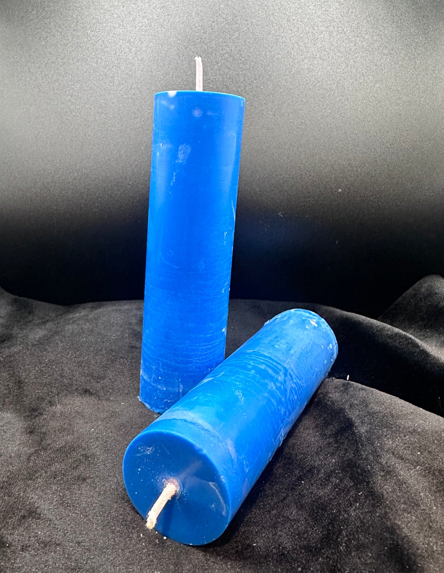 Blue UV Reactive Soy Pouring Pillar Wax Play Candle