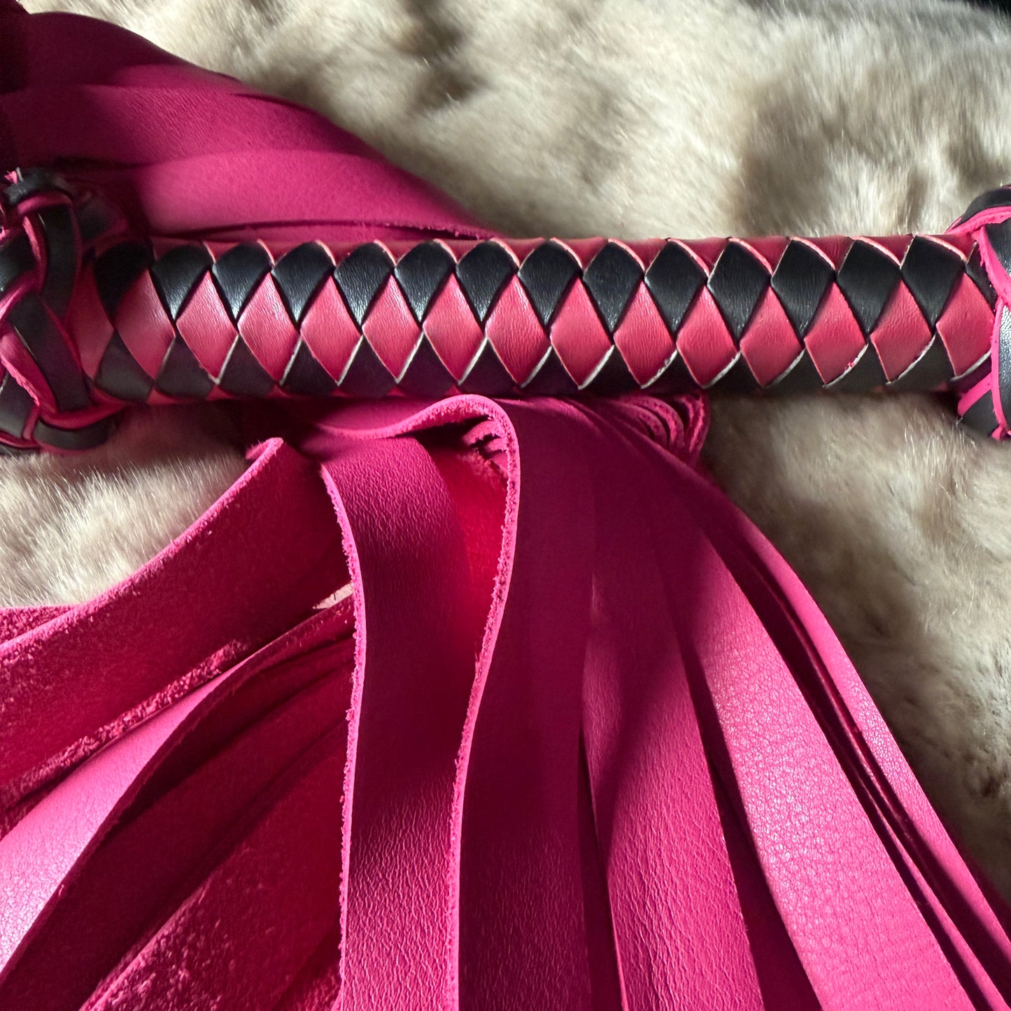 Duskrose | Hot Pink Nappa Cowhide Flogger