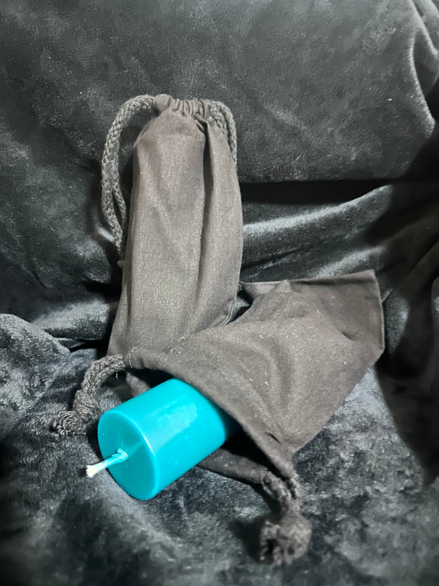 Black Canvas Candle Bag
