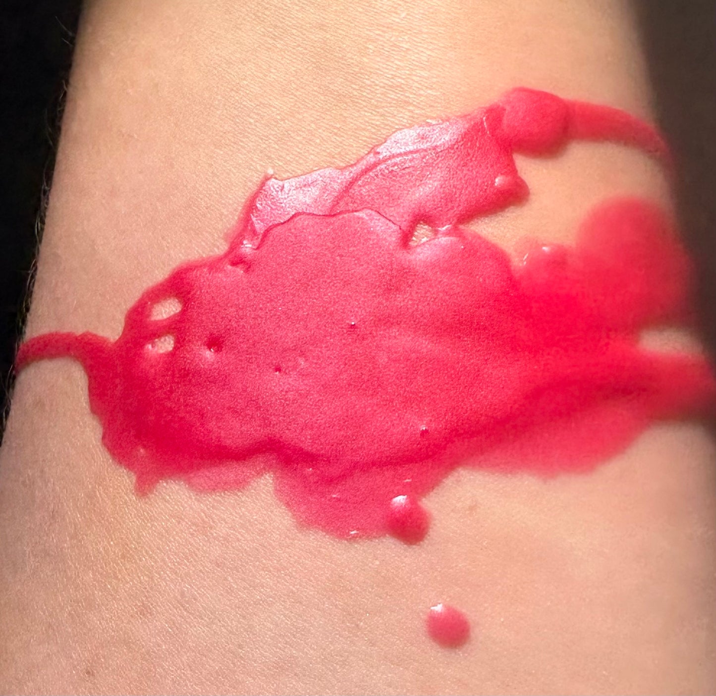 Flame Red Metallic Shimmer Paraffin Dripping Pillar Wax Play Candle