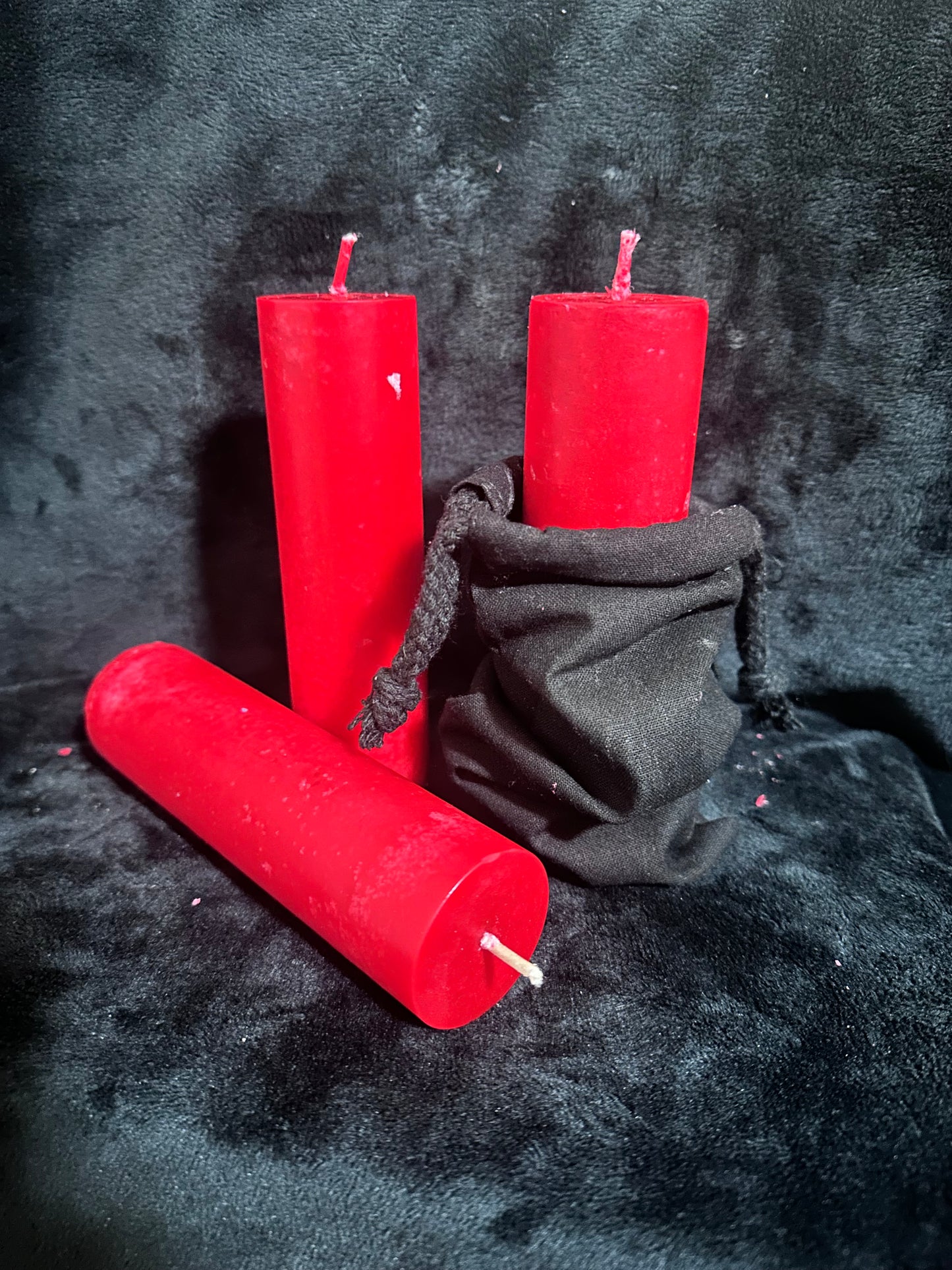 Black Canvas Candle Bag