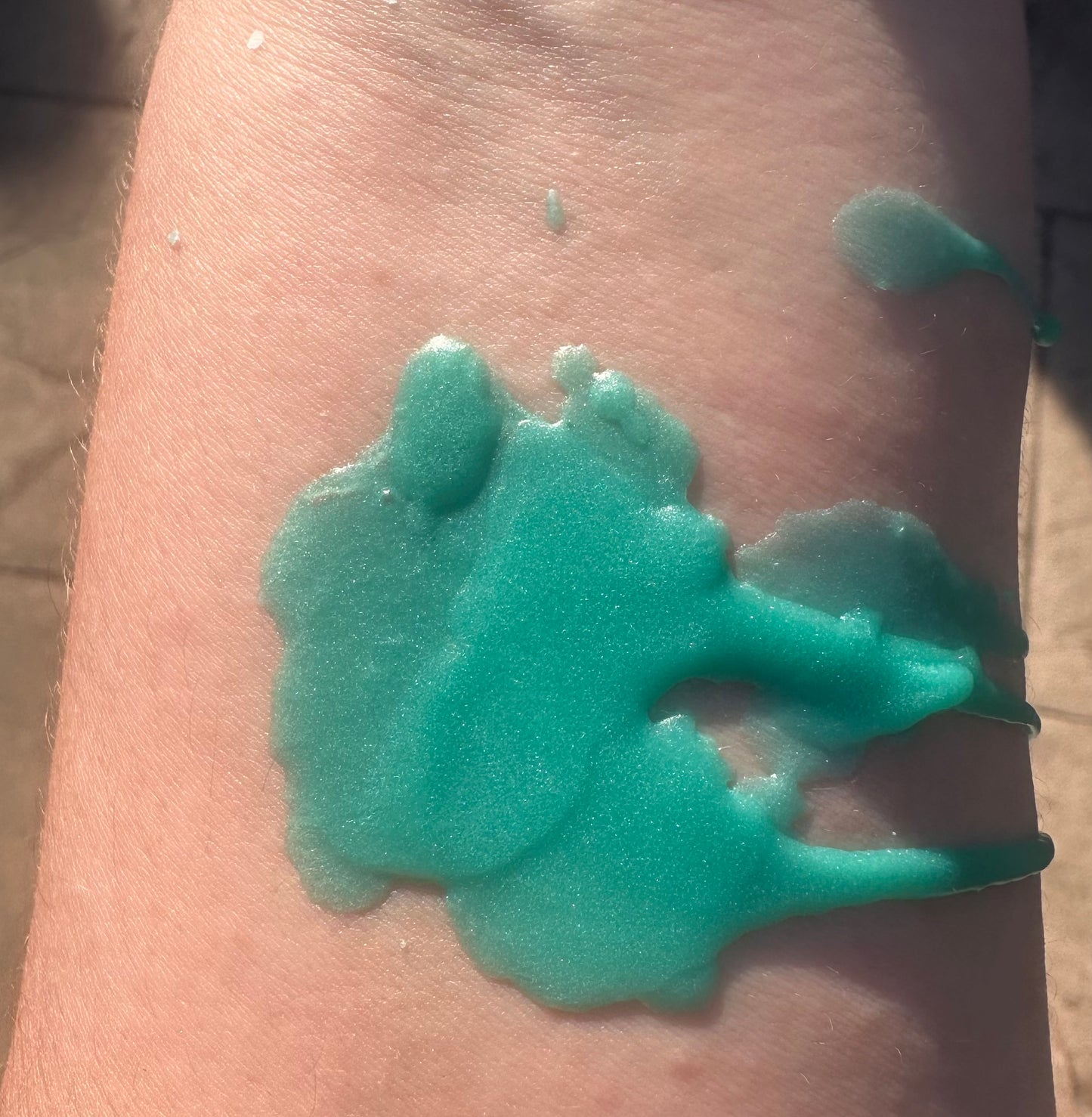 Seafoam Metallic Shimmer Paraffin Dripping Pillar Wax Play Candle