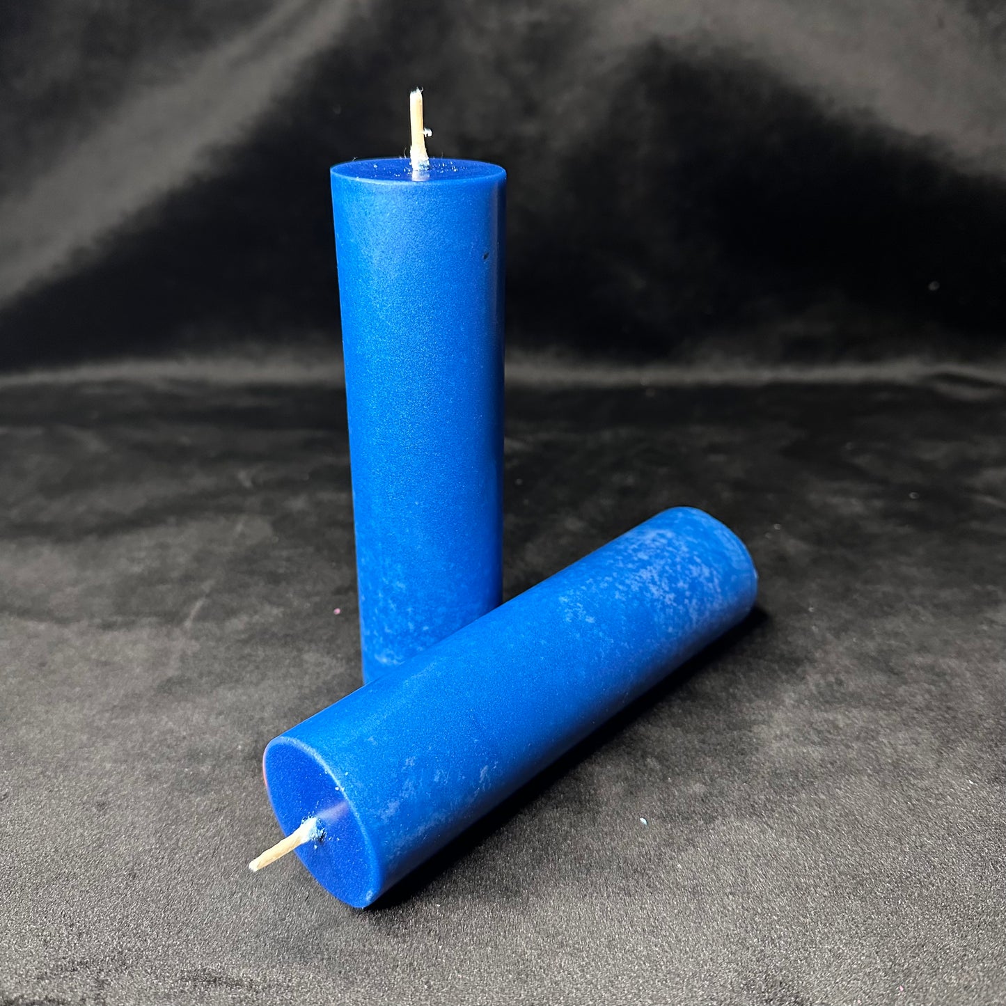 Azure Blue Metallic Shimmer Paraffin Dripping Pillar Wax Play Candle