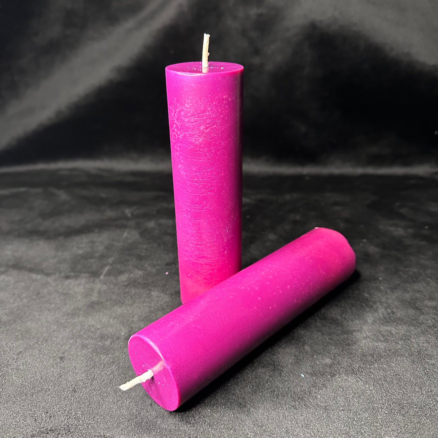 Magenta Metallic Shimmer Paraffin Dripping Pillar Wax Play Candle