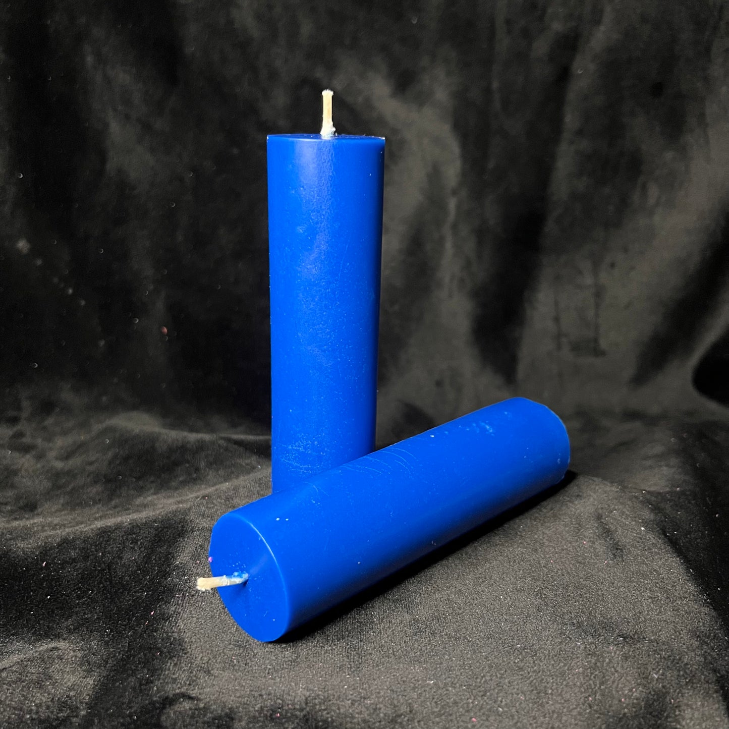 Blue UV Reactive Paraffin Dripping Pillar Wax Play Candle