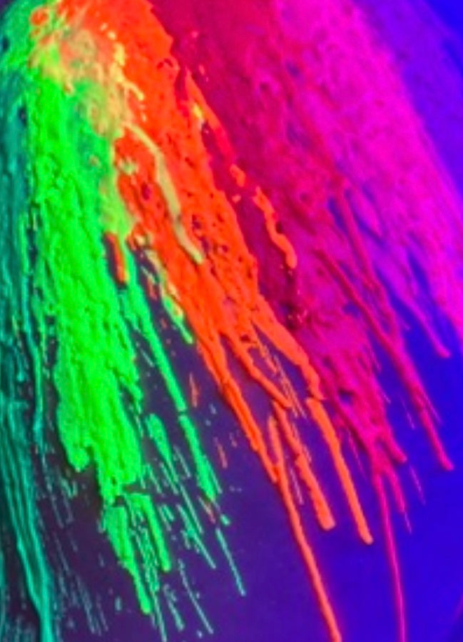 Neon-phyte | UV Reactive Soy Blend Pillar Wax Play Candles
