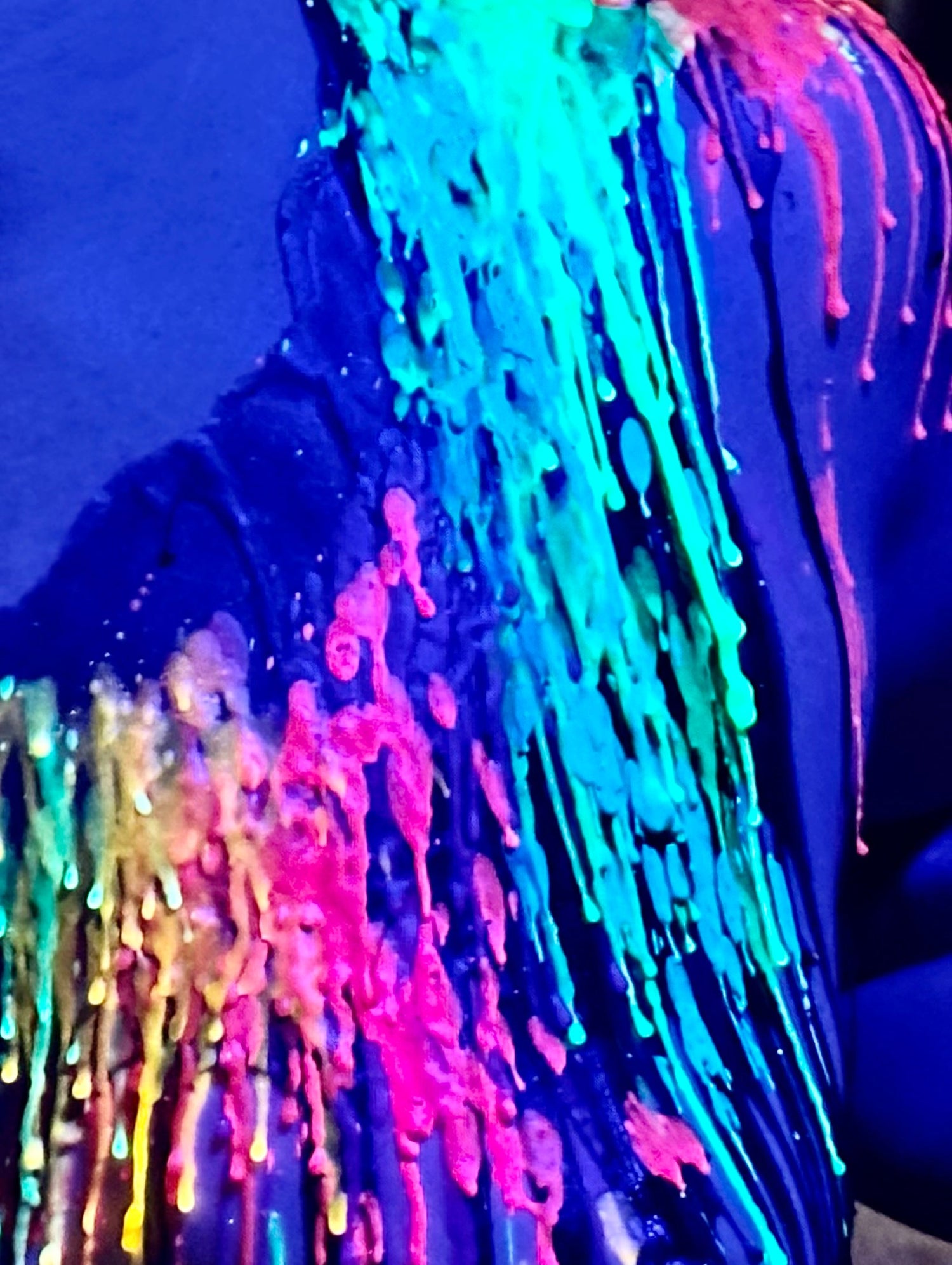 UV Reactive Paraffin Dripping Pillar Candles