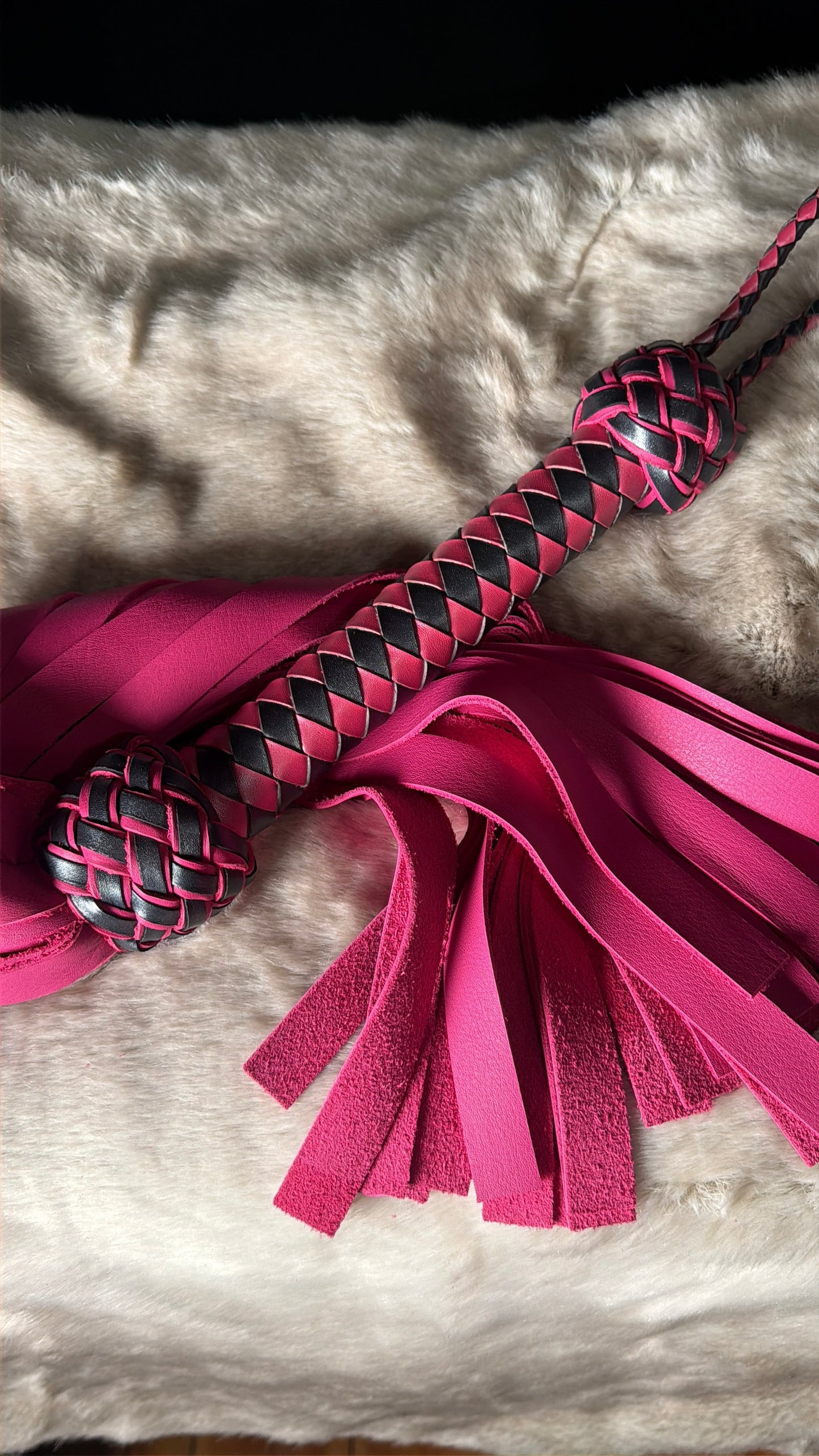 Duskrose | Hot Pink Nappa Cowhide Flogger