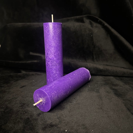 Purple Metallic Shimmer Paraffin Dripping Pillar Wax Play Candle