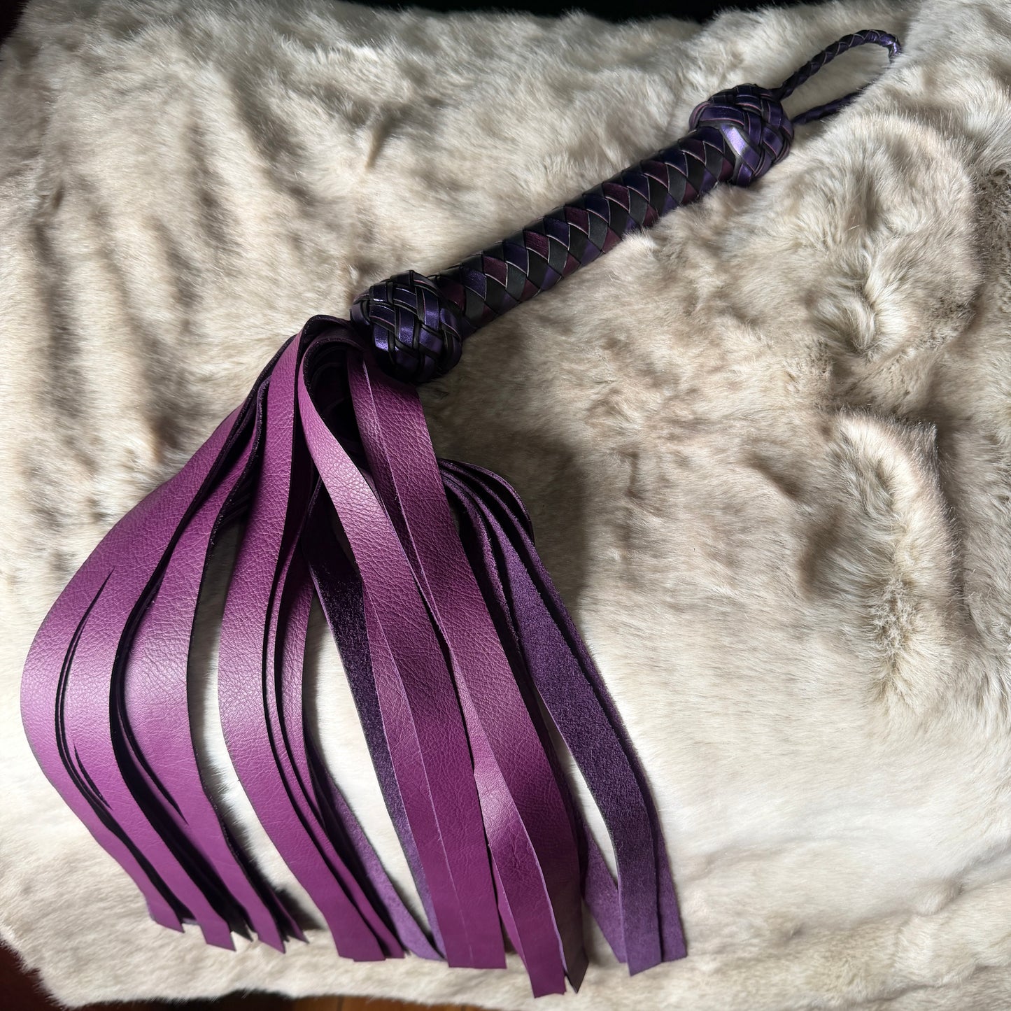 Nightshade | Plum Purple Cowhide Flogger