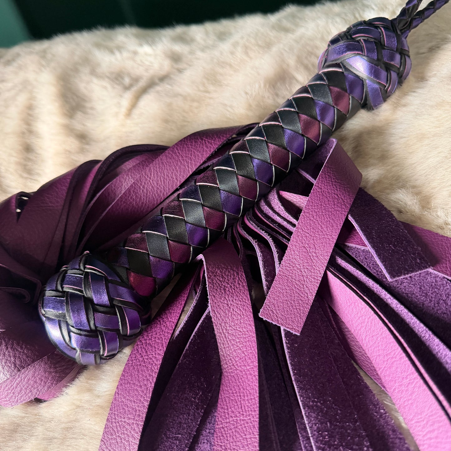 Nightshade | Plum Purple Cowhide Flogger