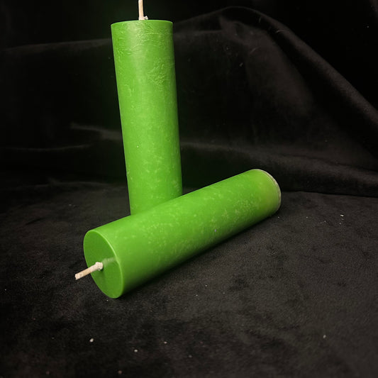Green Apple Metallic Shimmer Paraffin Dripping Pillar Wax Play Candle