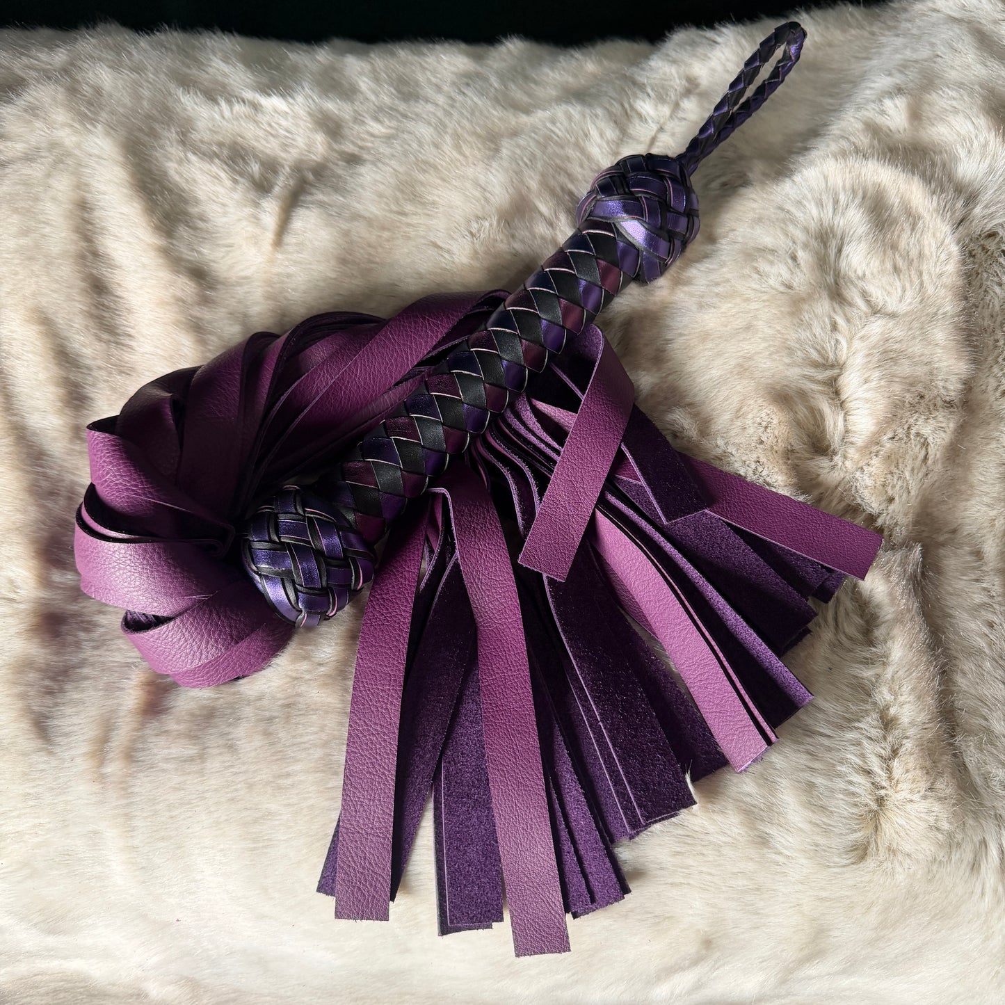 Nightshade | Plum Purple Cowhide Flogger