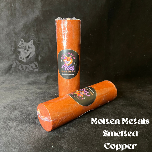 Molten Copper Paraffin Dripping Pillar Wax Play Candle