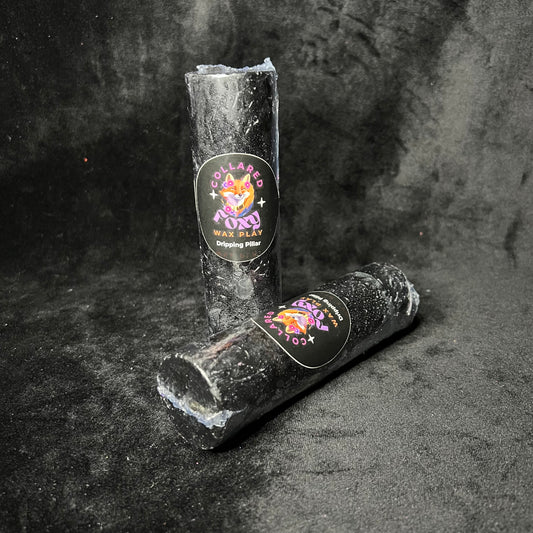 Black Paraffin Dripping Pillar Wax Play Candle