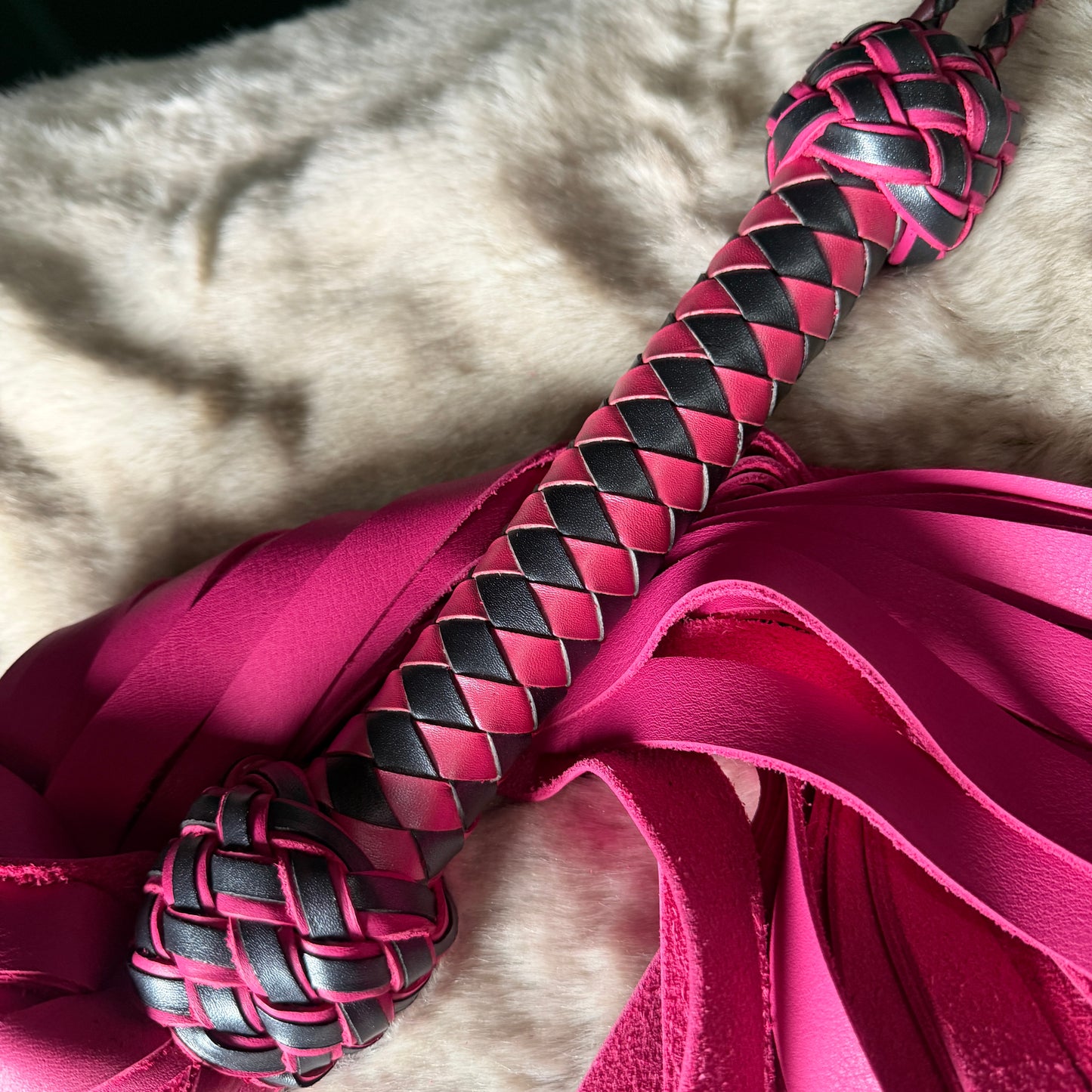 Duskrose | Hot Pink Nappa Cowhide Flogger