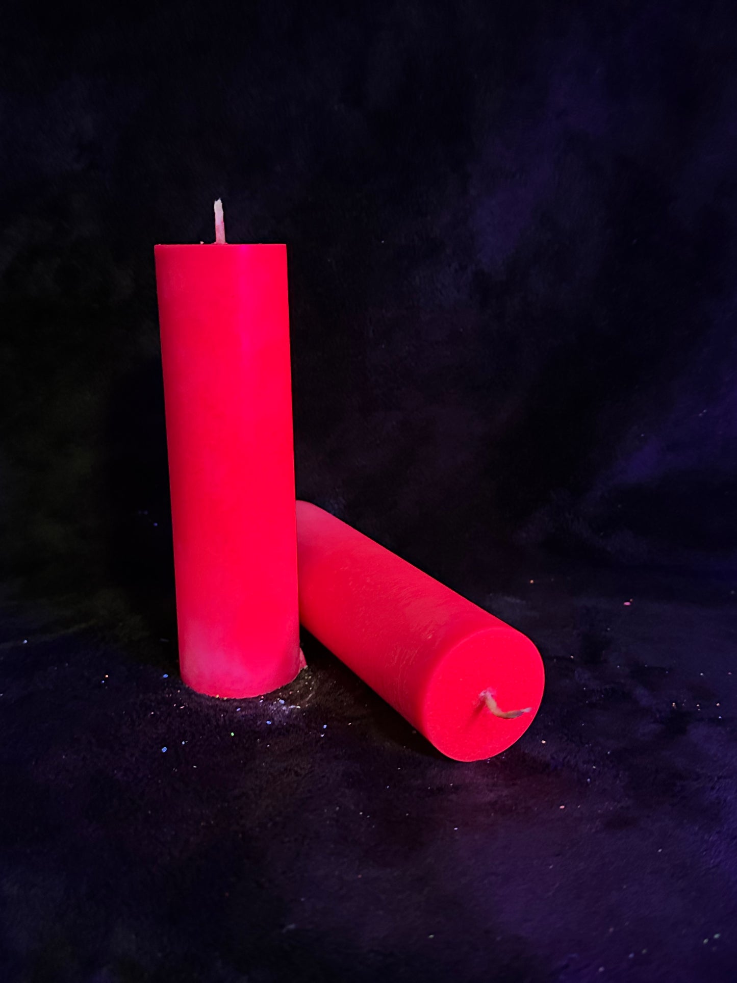 Pink UV Reactive Paraffin Dripping Pillar Wax Play Candle