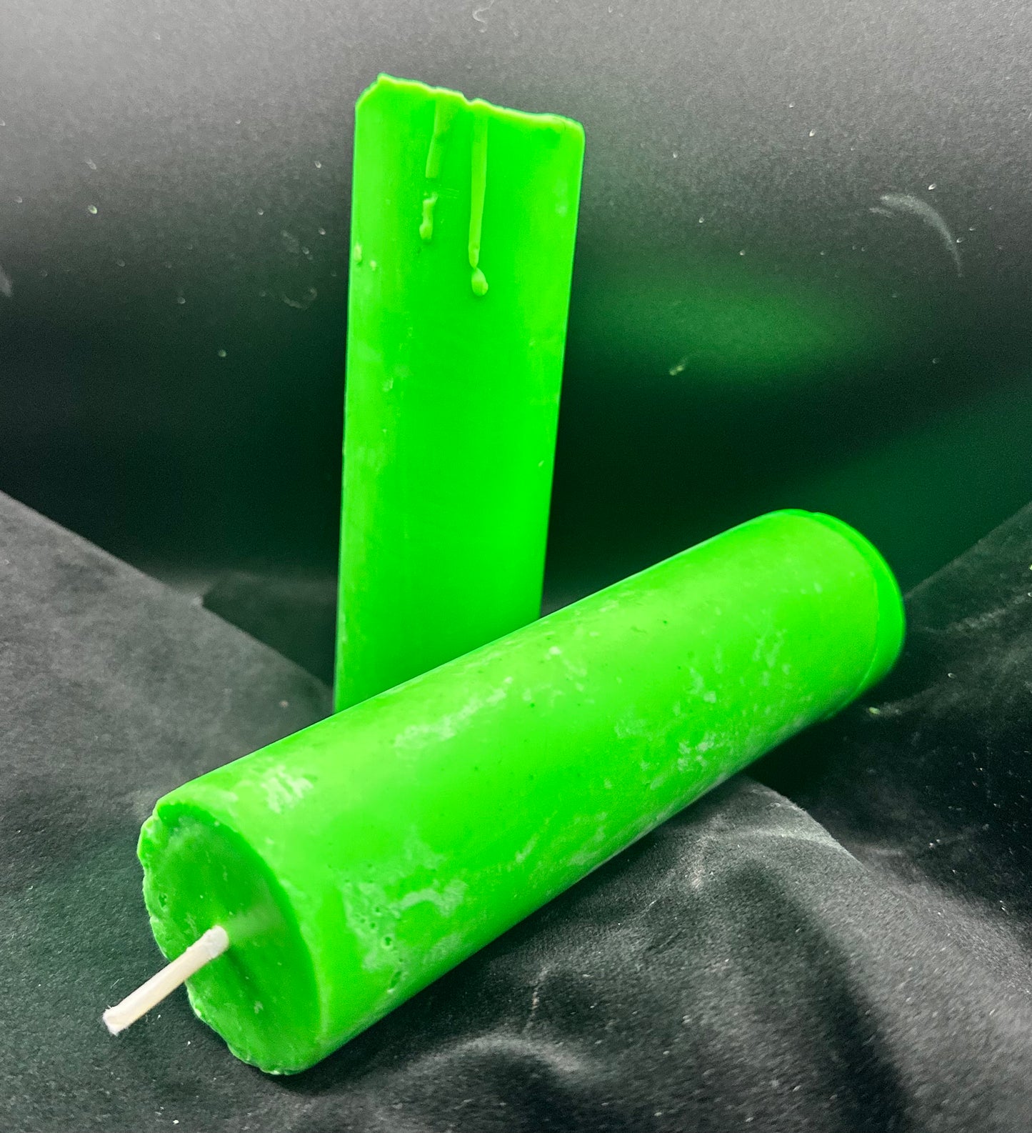 Green UV Reactive Soy Pouring Pillar Wax Play Candles